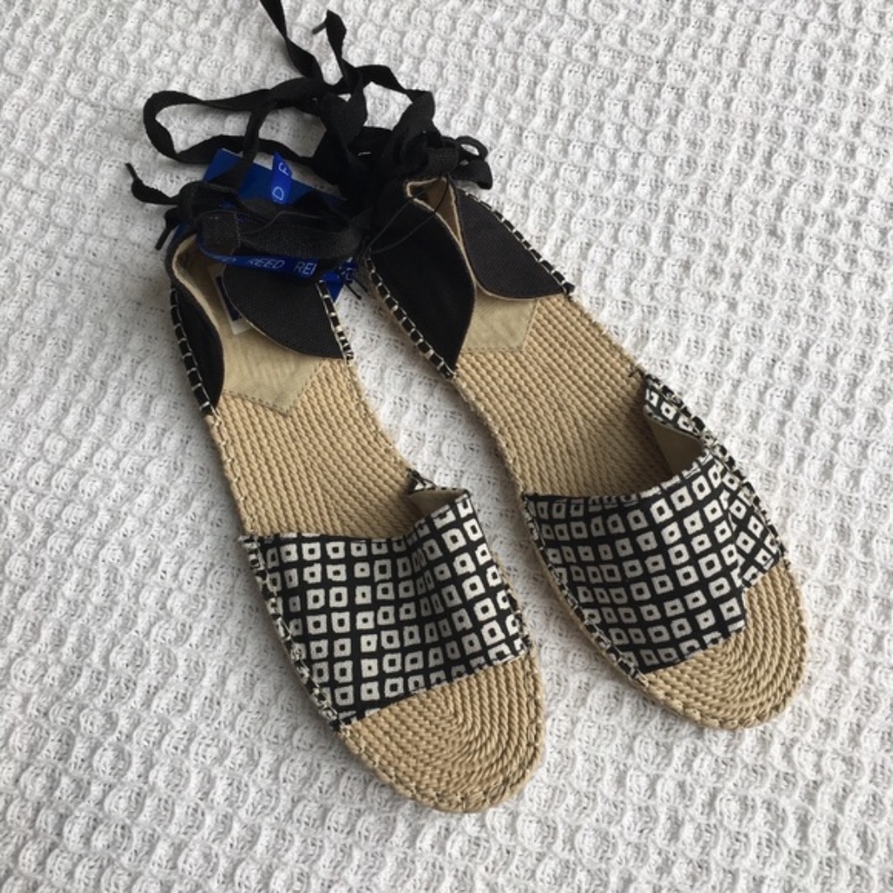 REED Espadrilles Sandals New Large 9-10 - Picture 2 of 5